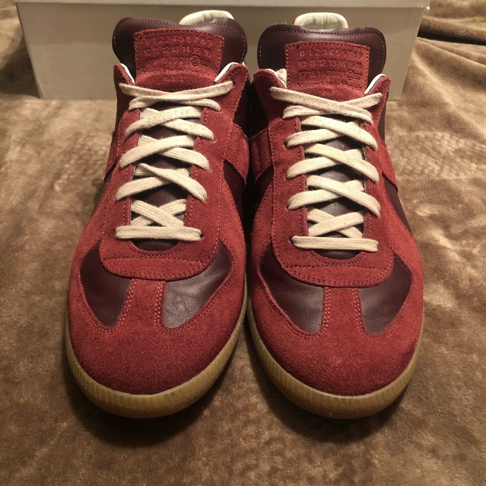 Ⓜ️AISON Ⓜ️ARGIELA Calf-Skin & Suede Sneakers Auth